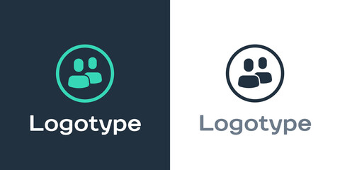 Logotype Project team base icon isolated on white background. Business analysis and planning, consulting, team work, project management. Logo design template element. Vector