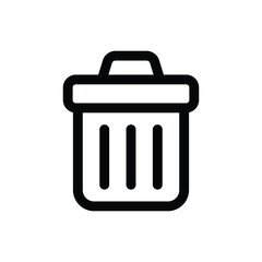 Delete icon in trendy outline style isolated on white background. Delete silhouette symbol for your website design, logo, app, UI. Vector illustration, EPS10.