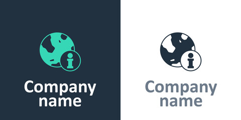 Logotype Information icon isolated on white background. Logo design template element. Vector - obrazy, fototapety, plakaty