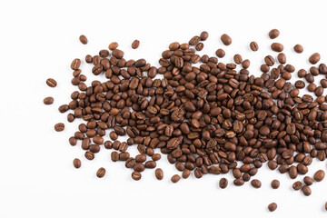 coffee beans on white background