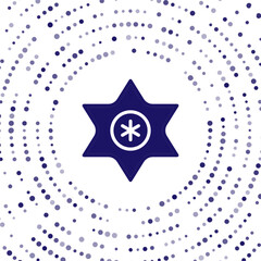Blue Falling star icon isolated on white background. Meteoroid, meteorite, comet, asteroid, star icon. Abstract circle random dots. Vector