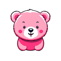 Obraz na płótnie Canvas cute Pink teddy bear for t shirt design
