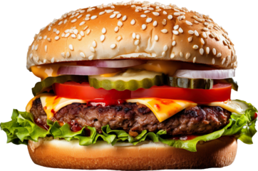 burger isolated transparent background
