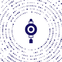 Obraz premium Blue Chinese paper lantern icon isolated on white background. Abstract circle random dots. Vector
