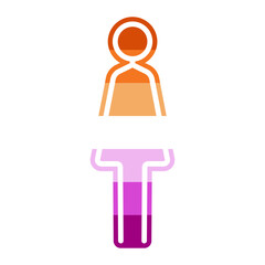 Lesbian flag woman icon symbol. Vector illustration