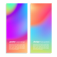 Blurred gradient shapes banner set