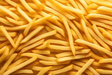 French fries chips pattern wallpaper, kids junk food concept. Generative Ai