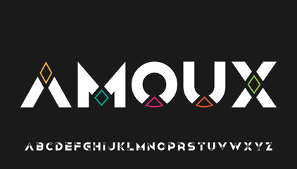 modern stylish capital alphabet letter logo design - obrazy, fototapety, plakaty