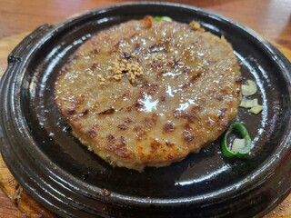 Korean food. Grilled short rib patties