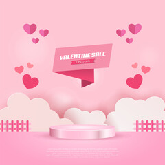valentine  banner product  display design
