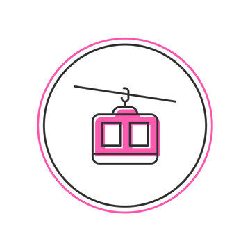 recommend clip art: Filled outline Cable car icon isolated on white background. Funicular sign.  Vector