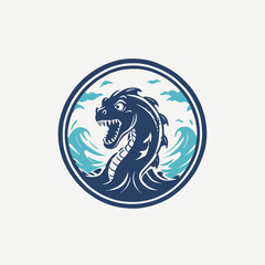 Sea Monster Logo Design EPS format Very Cool