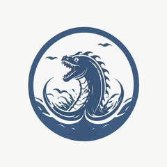 Fototapeta premium Sea Monster Logo Design EPS format Very Cool
