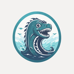 Sea Monster Logo Design EPS format Very Cool