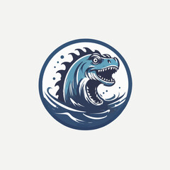 Sea Monster Logo Design EPS format Very Cool