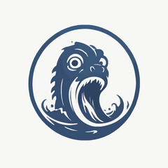 Sea Monster Logo Design EPS format Very Cool