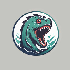 Sea Monster Logo Design EPS format Very Cool