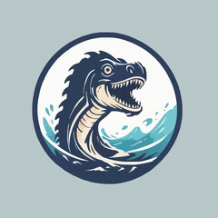 Sea Monster Logo Design EPS format Very Cool