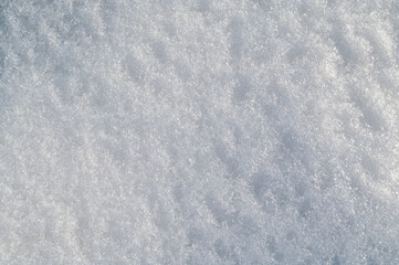 white smooth texture of snow on a cold winter day