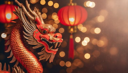 Chinese New Year dragon, traditional culture of Asia