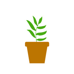 Potted Plant Vector Illustration