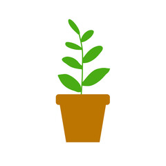 Potted Plant Vector Illustration