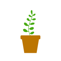 Potted Plant Vector Illustration