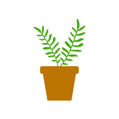 Potted Plant Vector Illustration