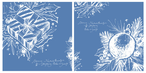 2024. New year holiday greeting card. Merry Christmas and happy new year - cute postcard.  Lettering label for poster, banner, web, sale, t-shirt design. 