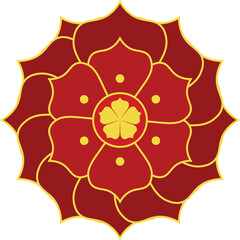 Red vector Chinese flower element illustration
