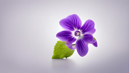 violet flower on white background