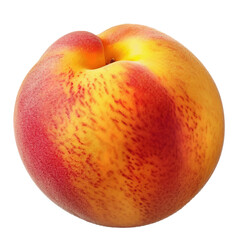 Peach isolated on white or transparent background, clipping path, full depth of field 