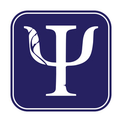Psi Symbol in Greek Alphabet, Vector Image Illustration Isolated on White Background