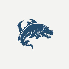 Sea Monster Logo Design EPS format Very Cool