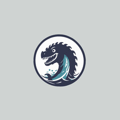 Sea Monster Logo Design EPS format Very Cool
