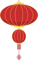Red vector Chinese lantern element illustration