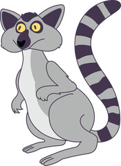 Lemur cute vector illustration cartoon