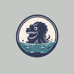 Sea Monster Logo Design EPS format Very Cool