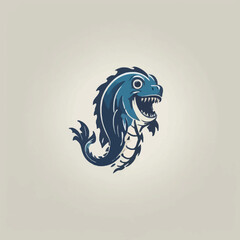 Sea Monster Logo Design EPS format Very Cool