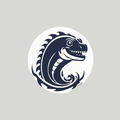 Sea Monster Logo Design EPS format Very Cool