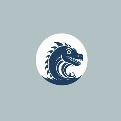 Sea Monster Logo Design EPS format Very Cool