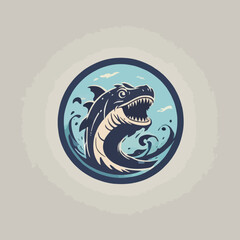 Sea Monster Logo Design EPS format Very Cool