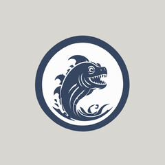 Sea Monster Logo Design EPS format Very Cool