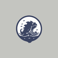 Sea Monster Logo Design EPS format Very Cool