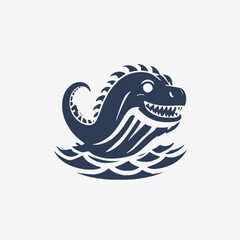 Sea Monster Logo Design EPS format Very Cool