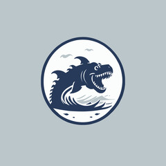 Sea Monster Logo Design EPS format Very Cool