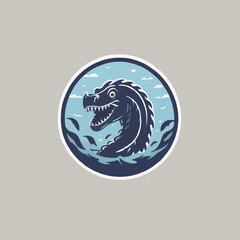 Sea Monster Logo Design EPS format Very Cool