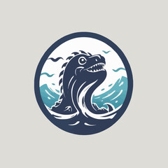 Sea Monster Logo Design EPS format Very Cool