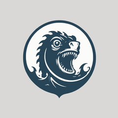 Sea Monster Logo Design EPS format Very Cool