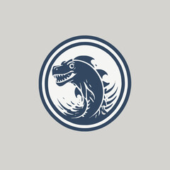 Sea Monster Logo Design EPS format Very Cool